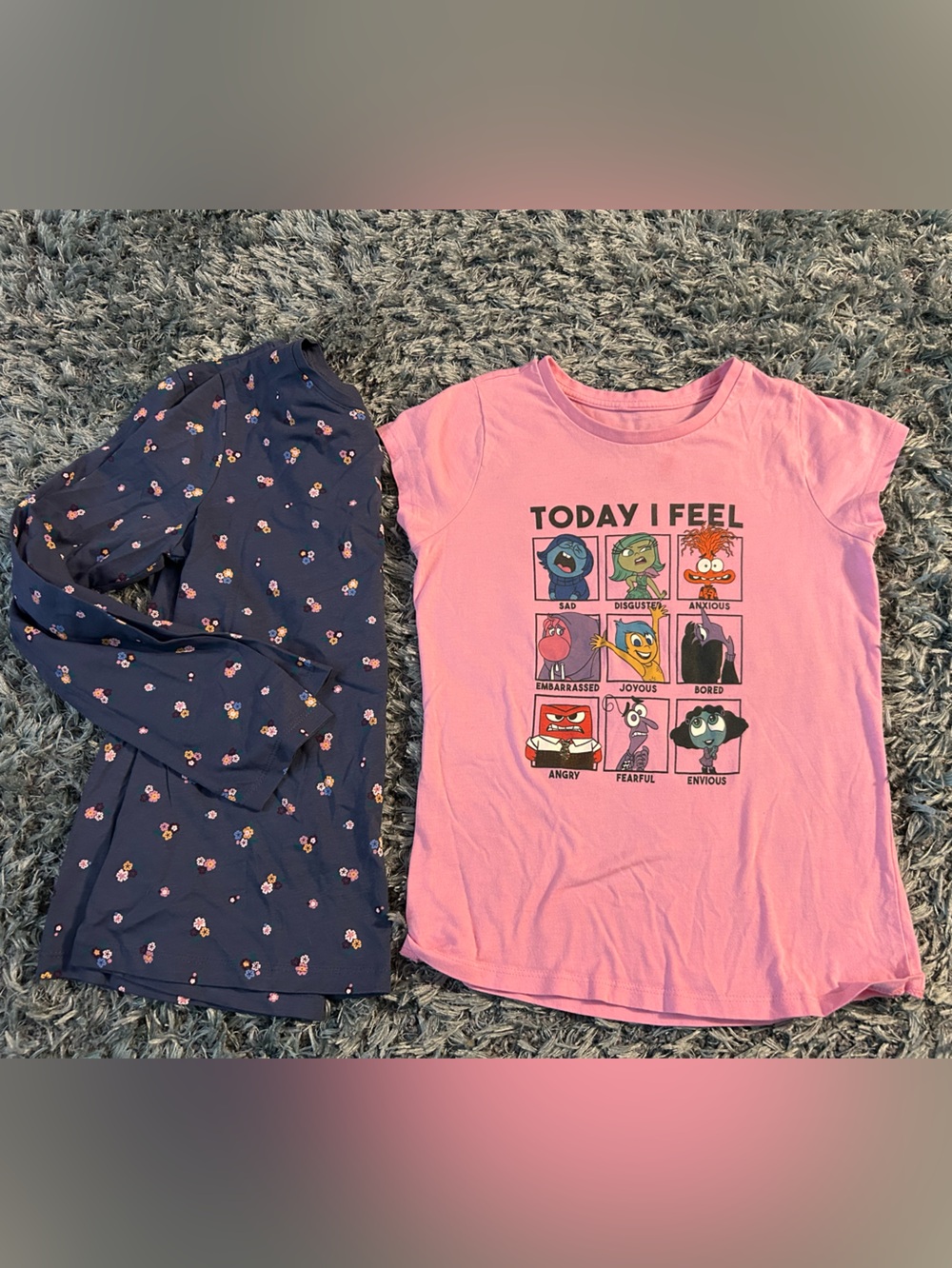 Disney Graphic Short Sleeve Tee and George Navy Floral Long Sleeve Top